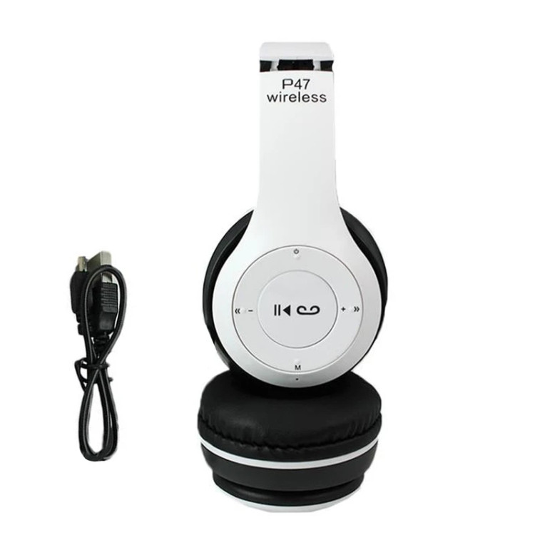 هدفون بلوتوثی P47 Wireless تاشو، دارای میکروفون و رادیو FM