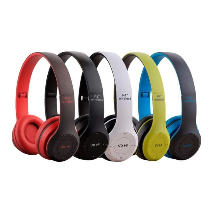 هدفون بلوتوثی P47 Wireless تاشو، دارای میکروفون و رادیو FM