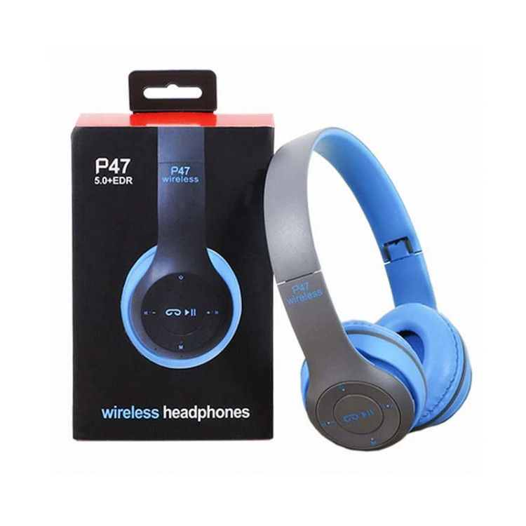 هدفون بلوتوثی P47 Wireless تاشو، دارای میکروفون و رادیو FM